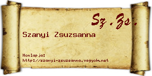 Szanyi Zsuzsanna névjegykártya